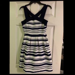 NAVY AND WHITE MINI DRESS!!